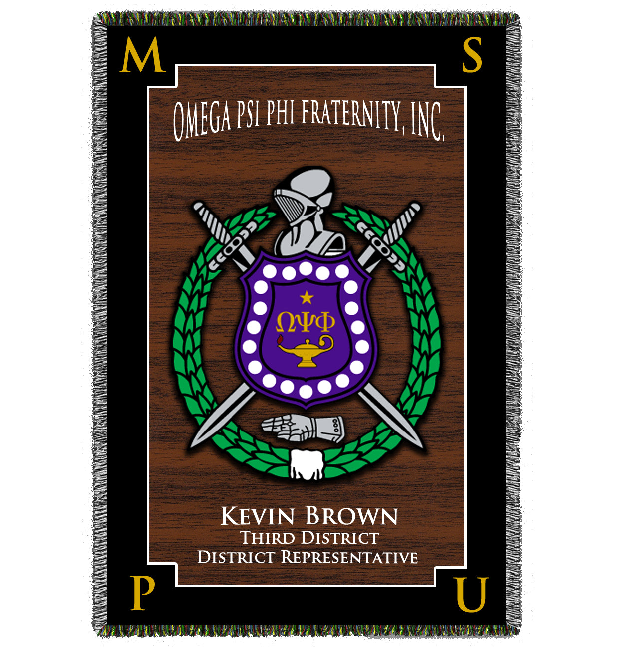 Logos & Business Woven Blankets With New Name/Drop In