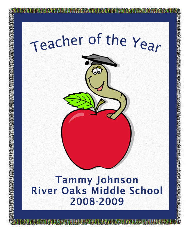 Teacher of the Year Woven Blanket