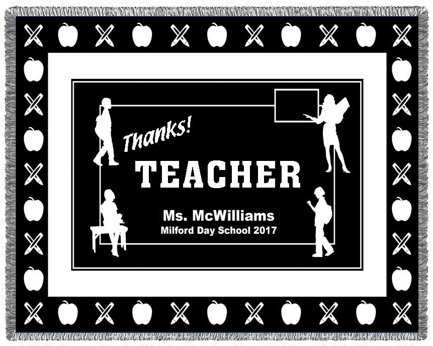 THANKS! Teacher Woven Blanket