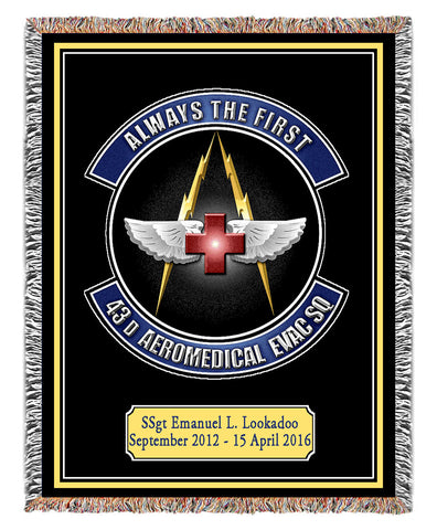Military Insignia or Logo Woven Blankets (ReOrder of Previously Woven Design)