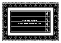 Personalized Sports Woven Blankets