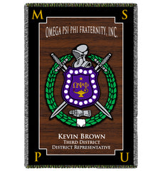 Logos & Business Woven Blankets With New Name/Drop In