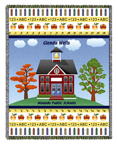 Golden School Days Woven Blanket