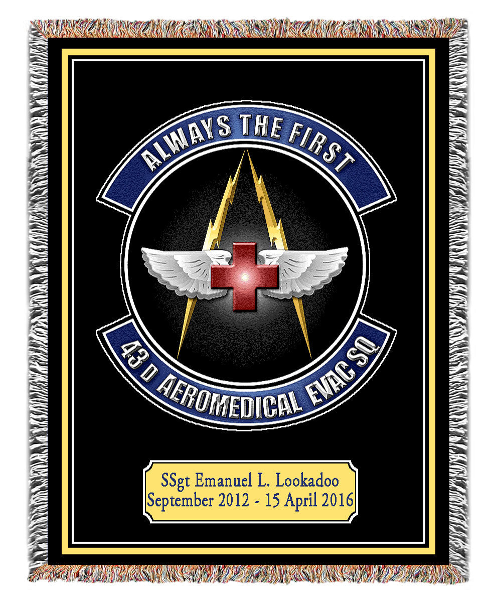 Military Insignia Woven Blankets